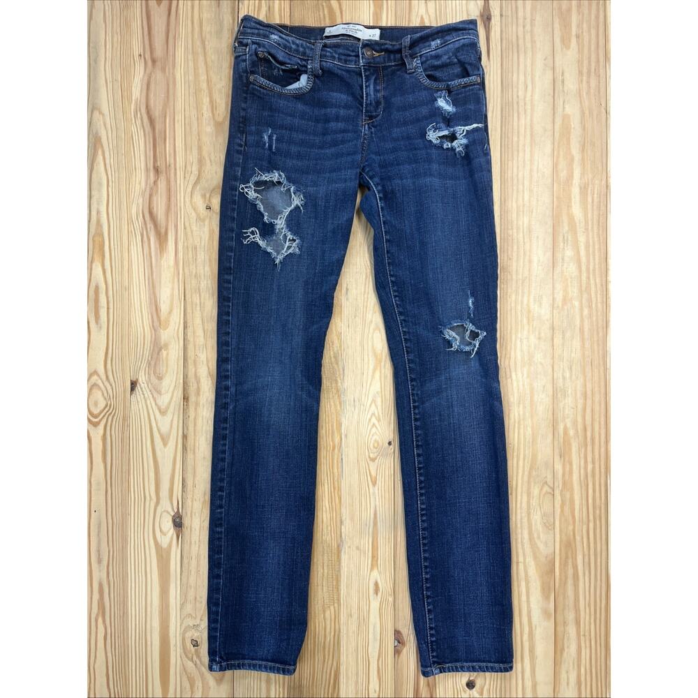 Abercrombie & Fitch Blue Distressed Perfect Stretch Jeans Women's 4 27/30